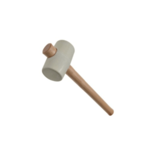 White Rubber Mallet With Slipon Hickory Handle