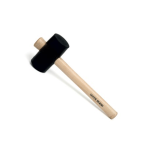 Black Rubber Mallet With Slipon Hickory Handle