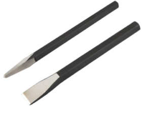 HEXAGONAL CHISEL FLAT & POINTED